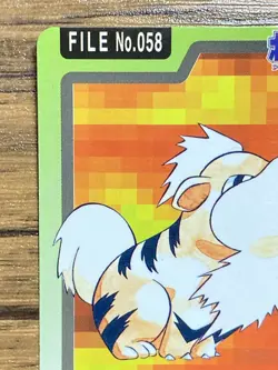 Pokemon Carddass Card Growlithe File No.58 Bandai Pocket Monsters 1997 Japan - Image 3