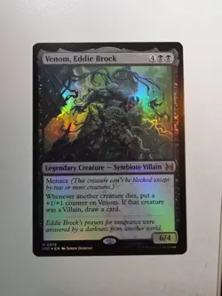 2025 MTG Magic the Gathering Spiderman 12 Venom Eddie Brock (Foil) - Image 1