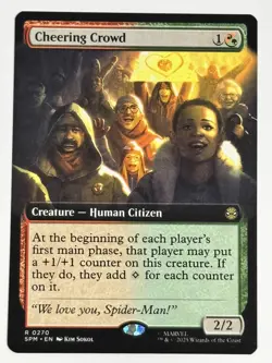 Cheering Crowd (Extended Art) Marvel's Spider-Man 270 NM Magic MTG - Image 1