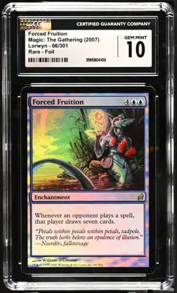 FORCED FRUITION Lorwyn Foil Rare CGC 10 MTG [Nostalgium] - Image 1