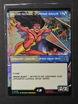MTG Marvel's Spider-Man Spider-Woman, Stunning Savior (Borderless Foil) R 230 - Image 1