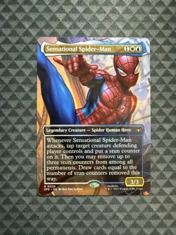 MTG Sensational Spider-Man #0025 Borderless Rare Marvel’s Spider-Man: E-L (SPE) - Image 1