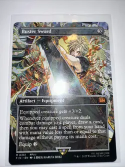 Buster Sword - Borderless - Final Fantasy - FIN MTG - Image 1