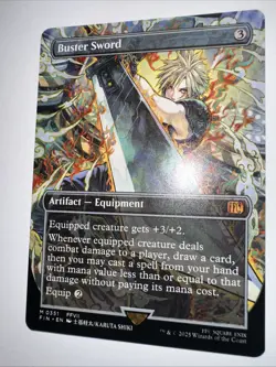 Buster Sword - Borderless - Final Fantasy - FIN MTG - Image 4