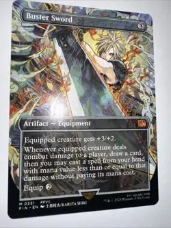 Buster Sword - Borderless - Final Fantasy - FIN MTG - Image 5