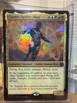 MTG Marvel Cosmic Spider-Man M0127 (Foil) Universes Beyond Mythic Rare - Image 1