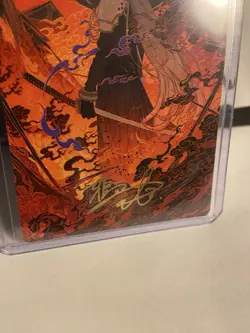MtG Final Fantasy Nibelheim Aflame - Art Series 35/53 Gold Signature Stamped - Image 2