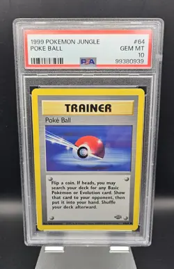 1999 Pokemon Jungle Poke Ball #64 Unlimited - GEM MINT PSA 10 - Image 1