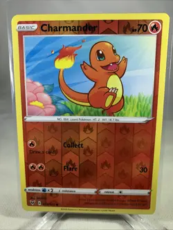 Pokemon TCG Charmander 023/185 Vivid Voltage Reverse Holo Common - Image 1