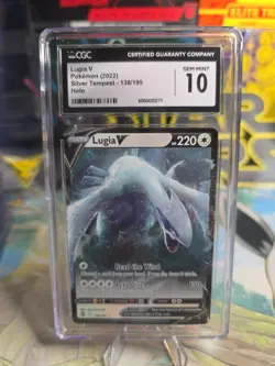 2022 Pokemon Silver Tempest Lugia V Holo 138/195 CGC 10 - Image 1