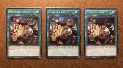 Yugioh: 3x Mistaken Arrest CORE-EN065 - Secret Rare - NM - Image 1