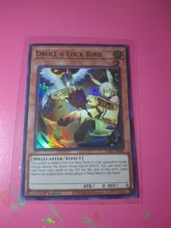 Yugioh Droll & Lock Bird RA02-EN006 Super Rare 1st Edition NM V2 - Image 1