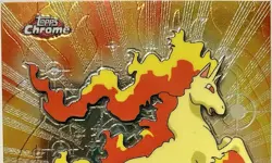 RAPIDASH #78, Series 1 - 2000, Topps TV Animation Edition Chrome Pokemon Card - Image 4