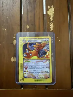 Charizard Crystal Type Pokemon Trading Card 110 HP Fireblast Attack - Image 1