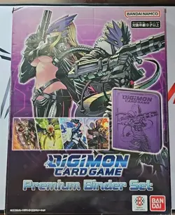 Digimon Card Game Premium Binder Set 2023 Premium Bandai 9 Pockets w/ 8 Cards - Image 1