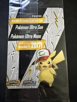 SEALED Pokemon Ash's Pikachu SM108 Black Star "I Choose You" Promo Card TCG SM - Image 2