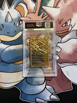 1999 Pokemon Burger King 23 K Gold Plated Charizard Card PSA 7 - Image 2