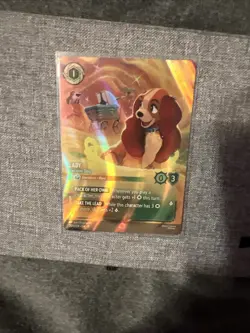 Disney Lorcana TCG Lady Decisive Dog Enchanted Card 205/204 Reign of Jafar - Image 2