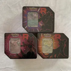2025 Pokemon Trading Card Game Destined Rivals Team Rocket Tins LOT OF 3 SEALED - Image 1