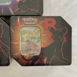 2025 Pokemon Trading Card Game Destined Rivals Team Rocket Tins LOT OF 3 SEALED - Image 4