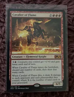 MTG Magic The Gathering Cavalier of Flame *NP - Image 1