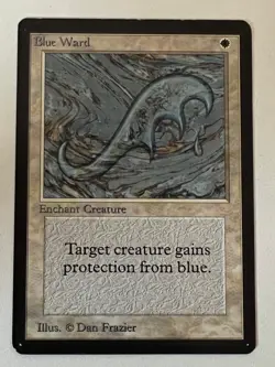 Magic the Gathering MTG Beta Blue Ward LP (Beta Bob) - Image 1