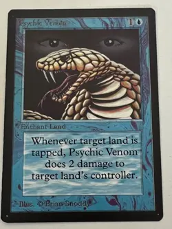 Magic the Gathering MTG Beta Psychic Venom LP (Beta Bob) - Image 1