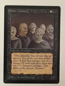 Magic the Gathering MTG Beta Scathe Zombies NM- (Beta Bob) - Image 1