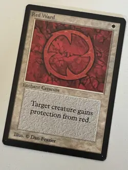 Magic the Gathering MTG Beta Red Ward LP (Beta Bob) - Image 1