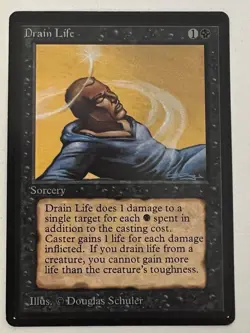 Magic the Gathering MTG Beta Drain Life LP (Beta Bob) - Image 1