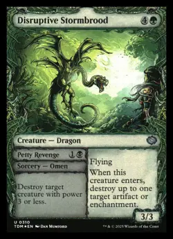 Disruptive Stormbrood SHOWCASE FOIL Tarkir: Dragonstorm MTG NM - Image 1