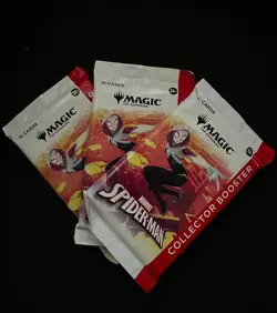 3 MAGIC THE GATHERING MARVEL SPIDER MAN COLLECTOR BOOSTER PACKS - Image 1