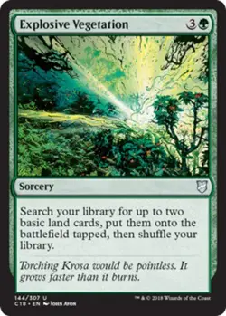 1 x Explosive Vegetation - Commander 2018 - NM-Mint - MTG - Image 1