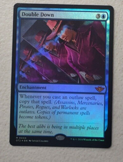 1x MTG Double Down Outlaws of Thunder Junction 0044 Foil Mythic NM - Image 1