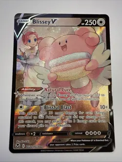 Pokemon TCG Blissey V Full Art Holo Trainer Gallery TG22/TG30 Silver Tempest - Image 1
