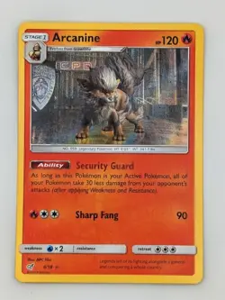 Arcanine 6/18 Detective Pikachu 2019 Holo Foil Pokemon TCG Card Rare - Image 1