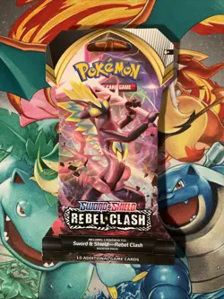 Pokemon TCG Sword & Shield Rebel Clash Sleeved Booster Pack NEW Factory Sealed - Image 1