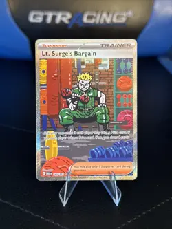 Pokemon TCG Mega Evolutions Trainer Lt. Surge’s Bargain 185/132 SIR - Image 1