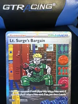 Pokemon TCG Mega Evolutions Trainer Lt. Surge’s Bargain 185/132 SIR - Image 3