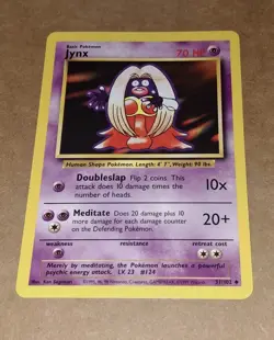 Banned Artwork Pokemon TCG Jynx Base Set 31/102 + Changed Version (See Photo) - Image 2
