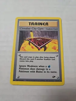 Pokemon Cinnabar City Gym - WOTC Gym Challenge Uncommon 113/132 Unlimited 2000 - Image 1
