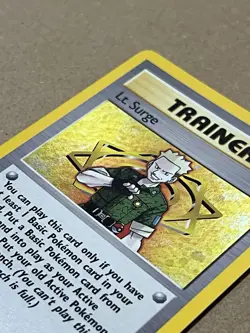 Pokemon TCG WOTC Gym Heroes Trainer Lt. Surge Holo Rare NM/Mint - Image 3