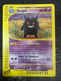 Gengar 013/165 Expedition Base Set Holo Swirl Pokemon Lightly Played - Image 3