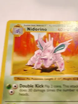 Nidorino 37/102 - Pokemon Base Set Unlimited Uncommon WOTC Vintage LP - Image 2