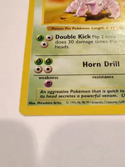 Nidorino 37/102 - Pokemon Base Set Unlimited Uncommon WOTC Vintage LP - Image 5