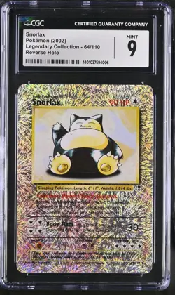 2002 Pokemon Legendary Collection Reverse Holo #64 Snorlax CGC Graded 9 - Image 1
