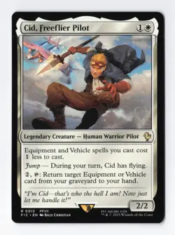 Cid, Freeflier Pilot Normal R Final Fantasy MTG Magic the Gathering Card NM - Image 1