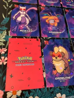 Mewtwo Dragonite Cracked Holo Team Rocket Card Database Peru Pokemon Full Set - Image 2