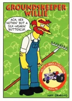 Groundskeeper Willie S22 | The Simpsons 1993 Skybox Series 1 | Trading Card - Image 1