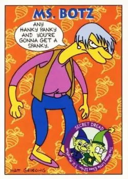 Ms. Botz S35 | The Simpsons 1993 Skybox Series 1 | Trading Card - Image 1